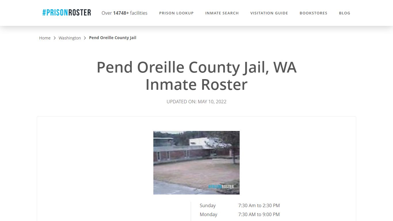 Pend Oreille County Jail, WA Inmate Roster