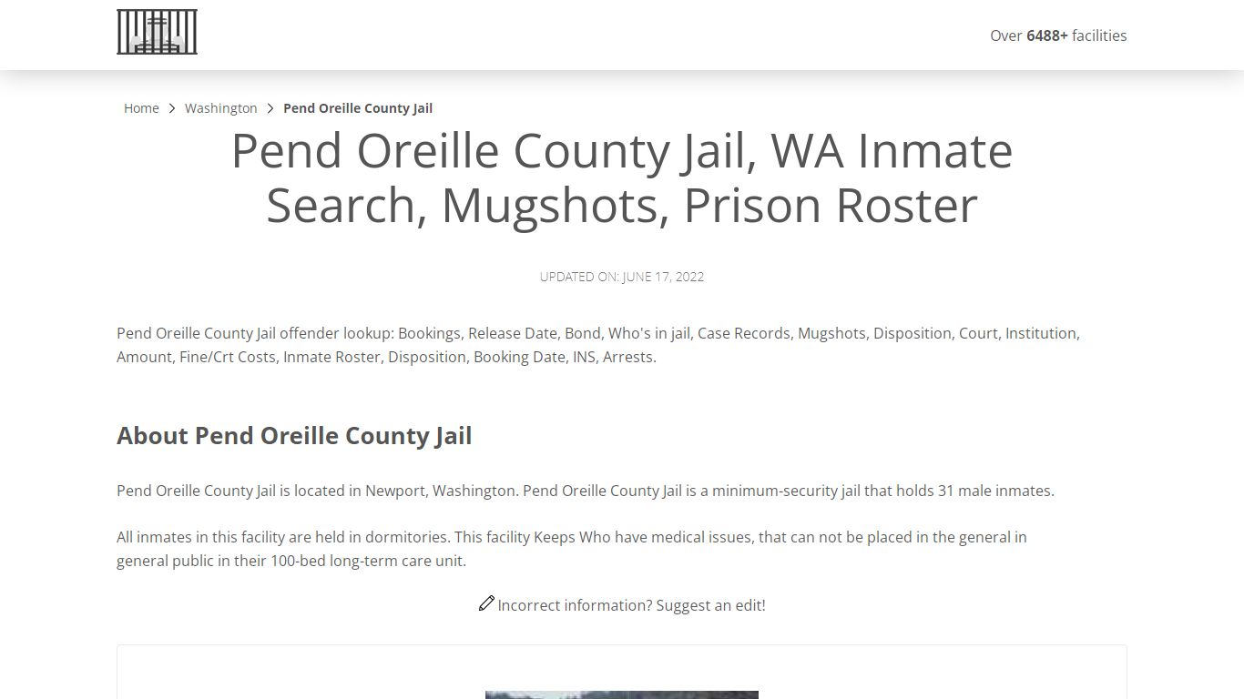 Pend Oreille County Jail, WA Inmate Search, Mugshots ...